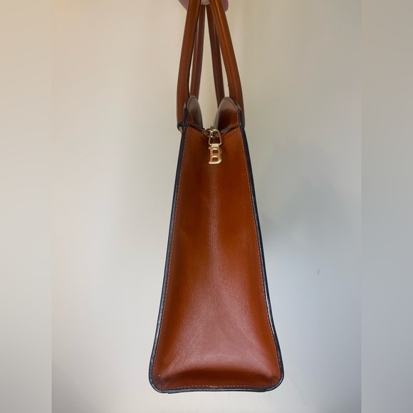 Bally Signature Leather Brown and Black Handbag Made In Italy Unbranded Dust Bag - Picture 3 of 16